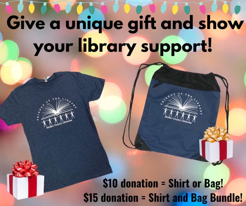 Friends of the library shirts and bags on sale